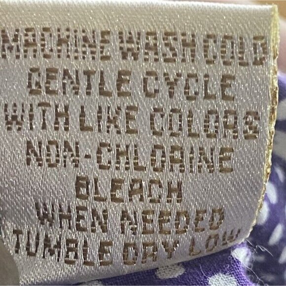 Baxter &  Wells Purple Large Ditsy Floral Button Up Shirt Cottage Prairie 90s - Picture 9 of 10